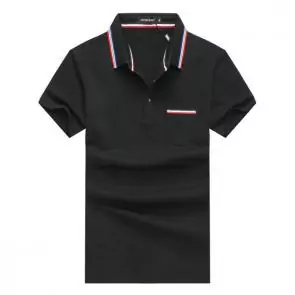 shark hommes t-shirt polo shirt summer lapel pure color white pocket black